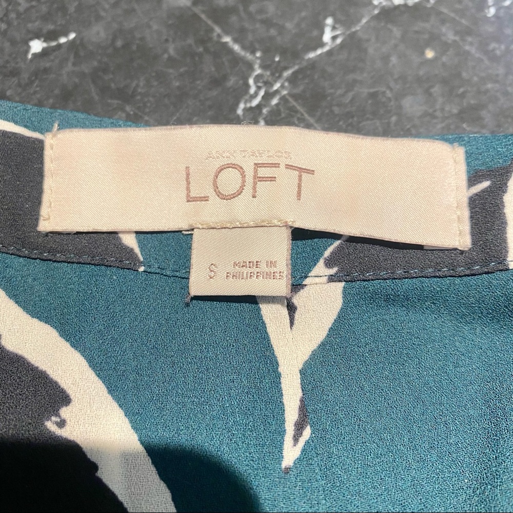 LOFT Loose Fitting Keyhole T-Back Tank in Teal - Picture 2 of 5